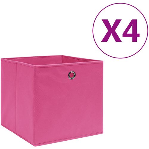 Kutije za pohranu od netkane tkanine 4 kom 28 x 28 x 28 cm roze slika 28