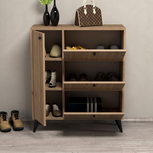 Bella 1802 Oak Shoe Cabinet slika 3