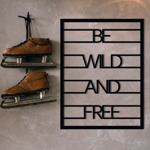 Wallity Metalna zidna dekoracija Be Wild And Free slika 2