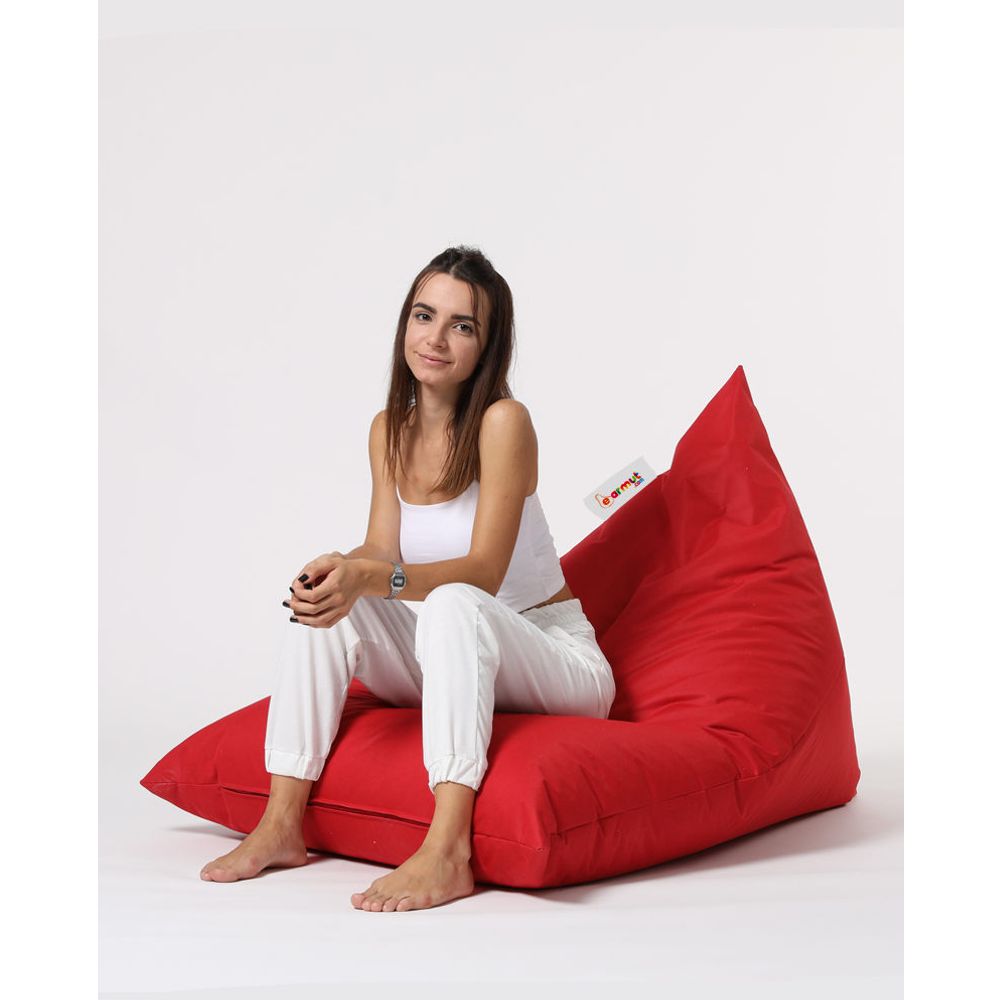 Piramidalni Veliki Pouf - Crveni Vrt Bean Bag slika 5