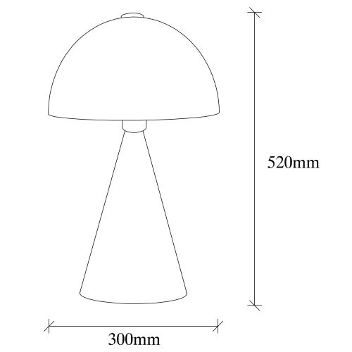 Stona lampa Dodo - 5051 u crnoj boji slika 3