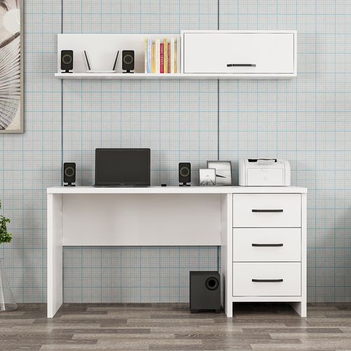 Troy - White White Study Desk slika 1