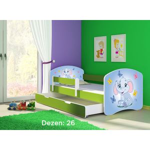 Deciji krevet ACMA II 140x70 F + dusek 6 cm GREEN26