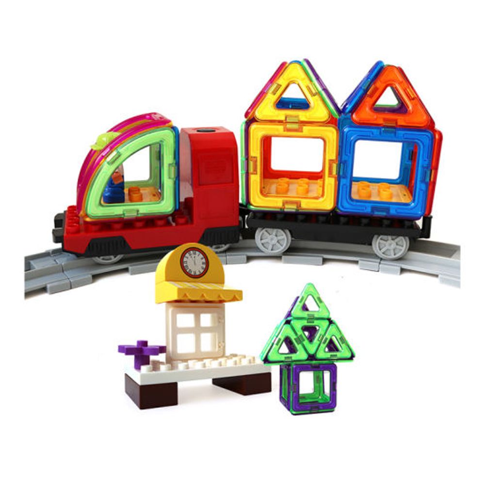 Magplayer Magnetne pločice za slaganje Train Magnetic Blocks 68kom slika 2