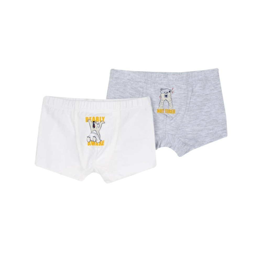 Chicco Bokserice za bebe 2kom, Siva/Bijela slika 1