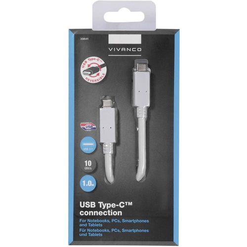 Vivanco USB kabel USB 3.2 gen. 1 (USB 3.0) USB-C® utikač, USB-C® utikač 1.00 m bijela  39641 slika 2