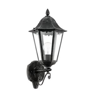 Eglo Navedo Vanjska Zidna Lampa - Crna/Srebrna, E27
