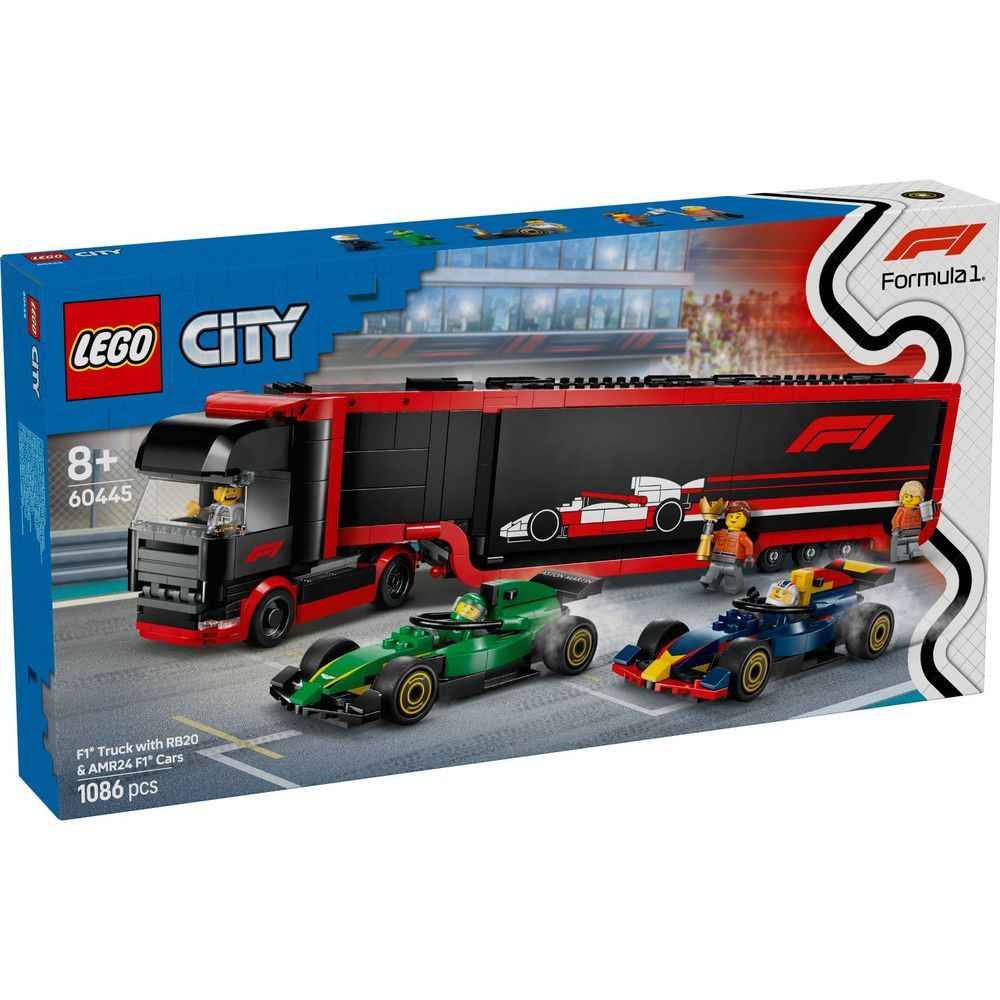 LEGO 60445 Kamion za F1® sa autima RB20 i AMR24 za F1® slika 1