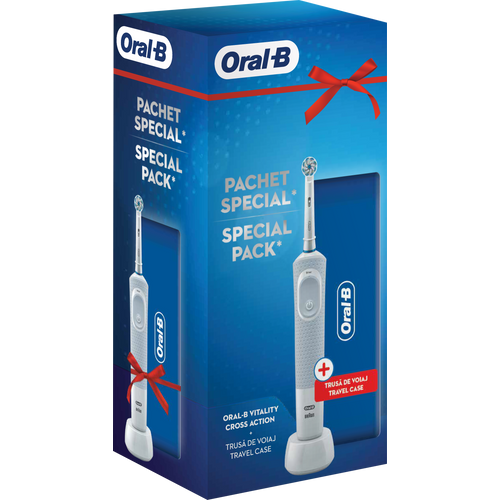 Oral-B Električna četkica za zube D100 Vitality White + Tc Giftbox slika 1