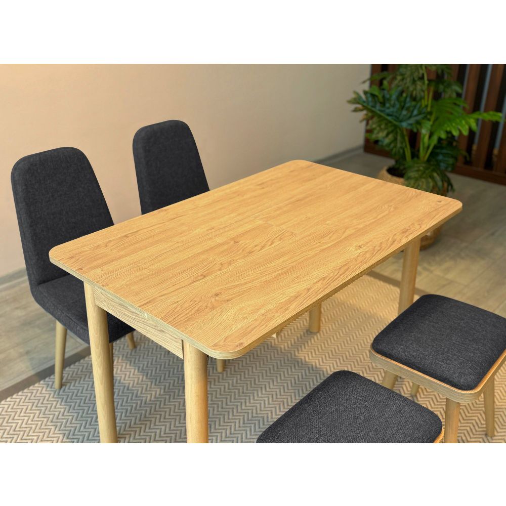 Vina Mini 02 1053 - Ekstenzibilni Trpezarijski Sto i Stolice Set (5 Komada) slika 6
