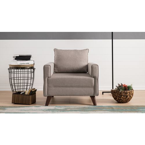 Atelier Del Sofa Bella Fotelja - Krem Krem Jednoseda slika 4