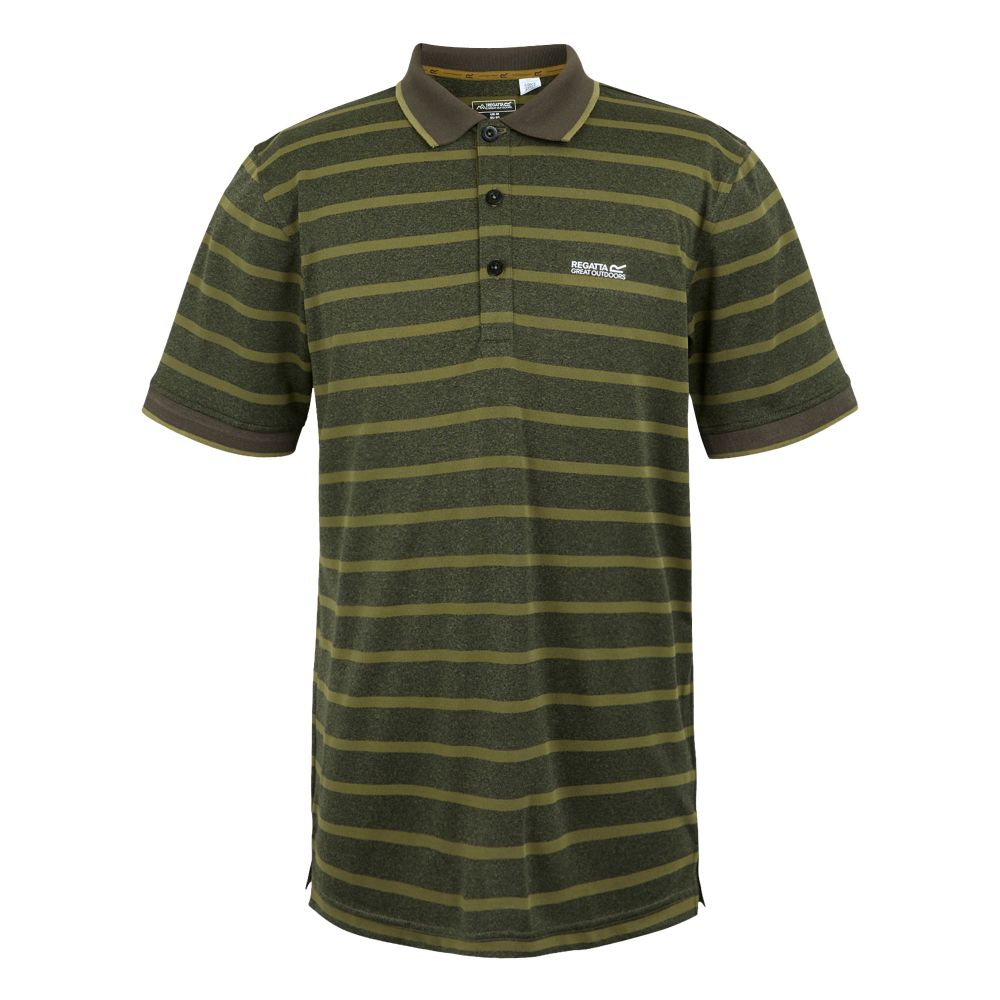 Regatta Muška polo majica kratkih rukava Kildra Olive Green/Black slika 4