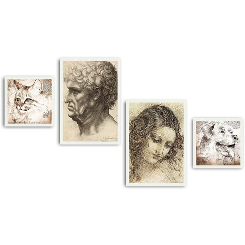 4PBCT-06 Multicolor Decorative Framed MDF Painting (4 Pieces) slika 2