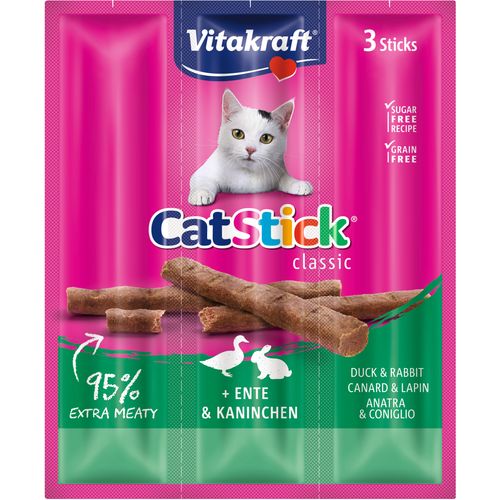 Vitakraft Cat Stick Classic, poslastica s pačetinom i kunićevinom, 3 kom/18g slika 1