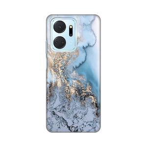 Torbica Silikonska Print za Honor X7a Blue Gold Marble