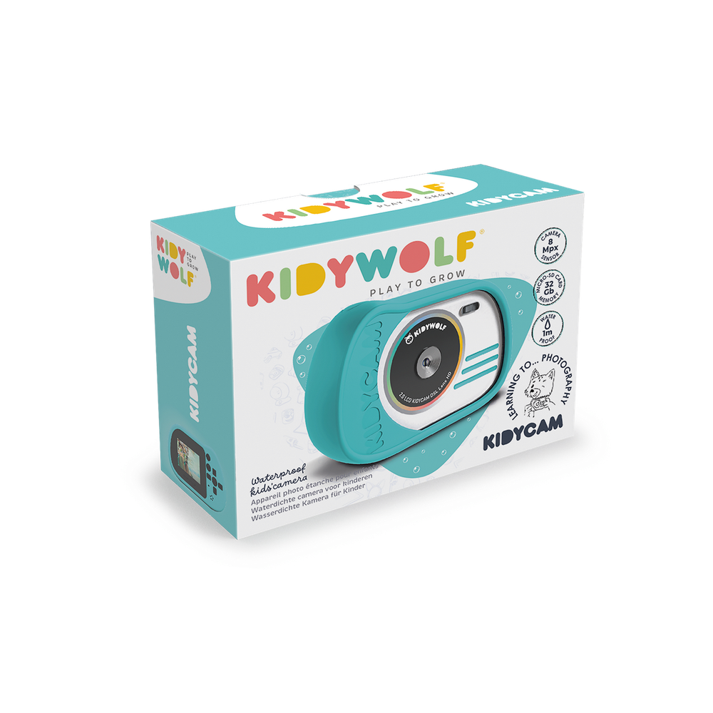 Kidywolf Digitalni vodootporni dječiji fotoaparat Kidycam 8MP/16GB, Cyan slika 3