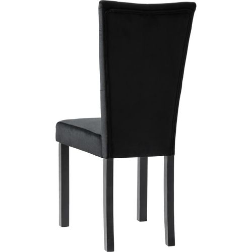 Blagovaonske stolice od baršuna 6 kom crne slika 7