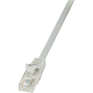 LogiLink CP2082U RJ45 mrežni kabel, Patch kabel cat 6 U/UTP 7.50 m siva sa zaštitom za nosić 1 St.