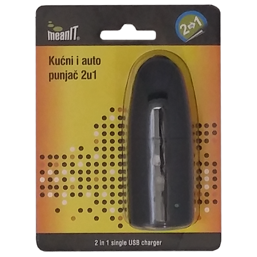 MeanIT Punjač, kućni i auto, 2in1 - KUĆNI I AUTO PUNJAČ, 2IN1 slika 1