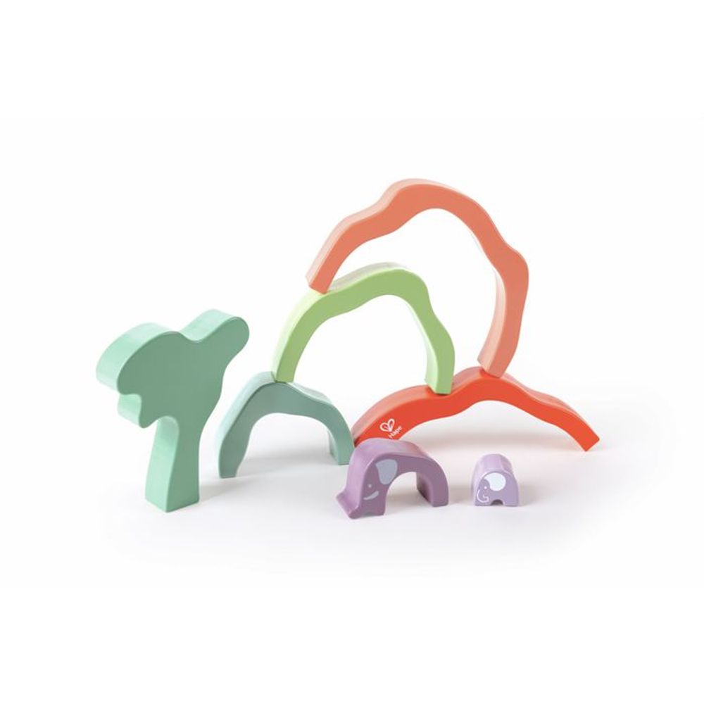 Hape Drveni oblici za slaganje Safari Elephant Stacking Blocks E0489A  slika 3