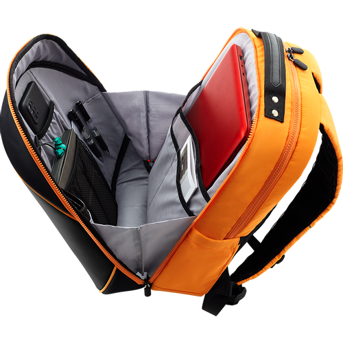 Prestigio LEDme MAX backpack, animated backpack with LED display, Nylon+TPU material, connection via bluetooth, Dimensions 42*31.5*20cm, LED display 64*64 pixels, orange color. slika 8