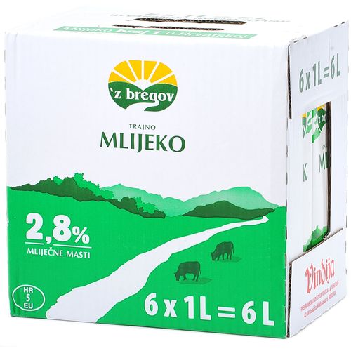 Z bregov trajno mlijeko 2,8% mm 6x1l XXL slika 1