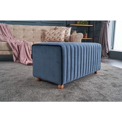 Atelier Del Sofa Tabure, Plava, Mabel Puf - Blue slika 2