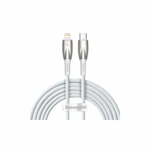 BASEUS kabel Type C za Apple Lightning 8-pin Power Delivery 20W Glimmer Series CADH000102 2m bijeli
