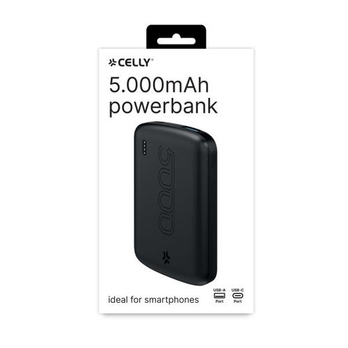 CELLY Power bank od 5000mAh eksterna baterija u CRNOJ boji slika 2