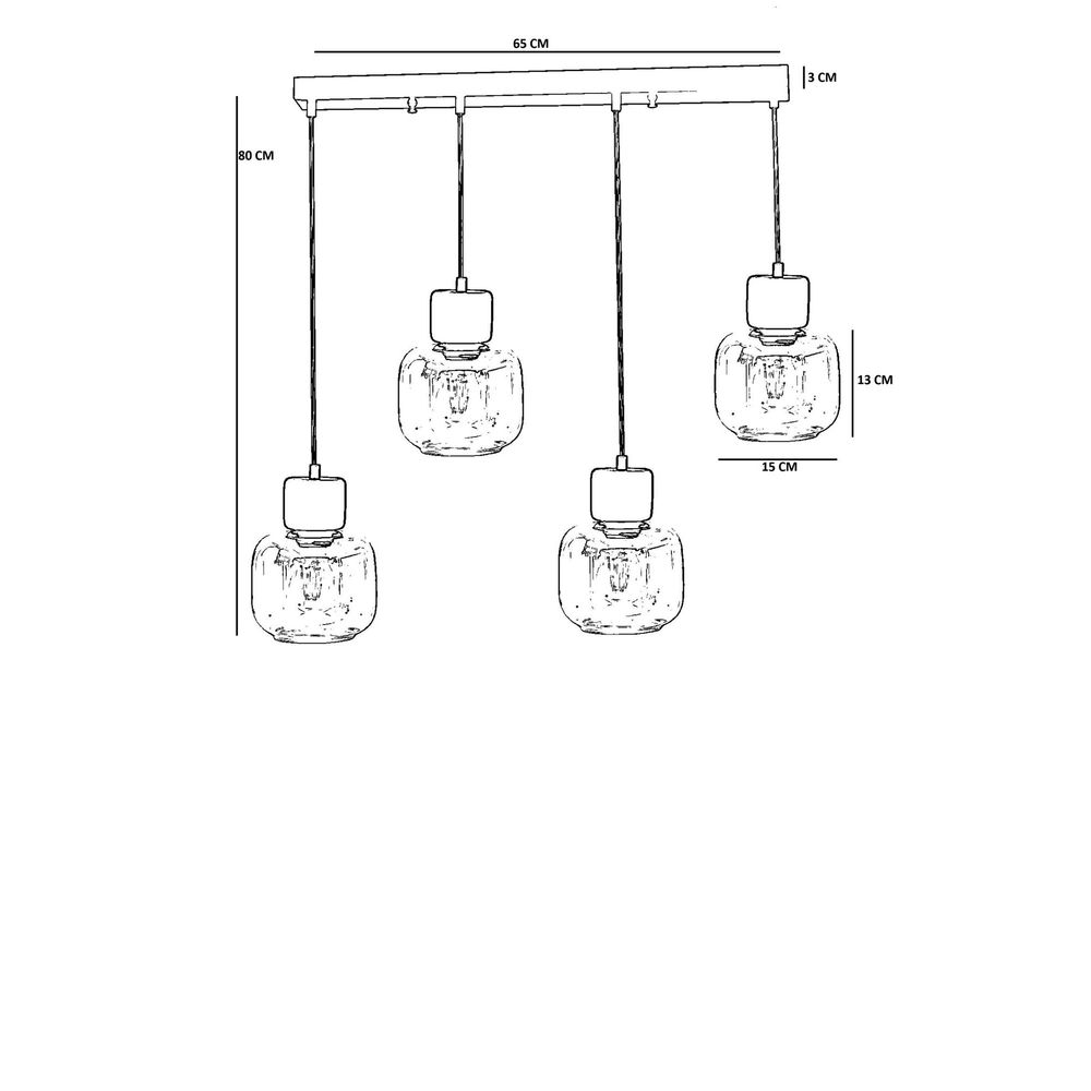 Opviq Luster 697, med, hrast, crna slika 4