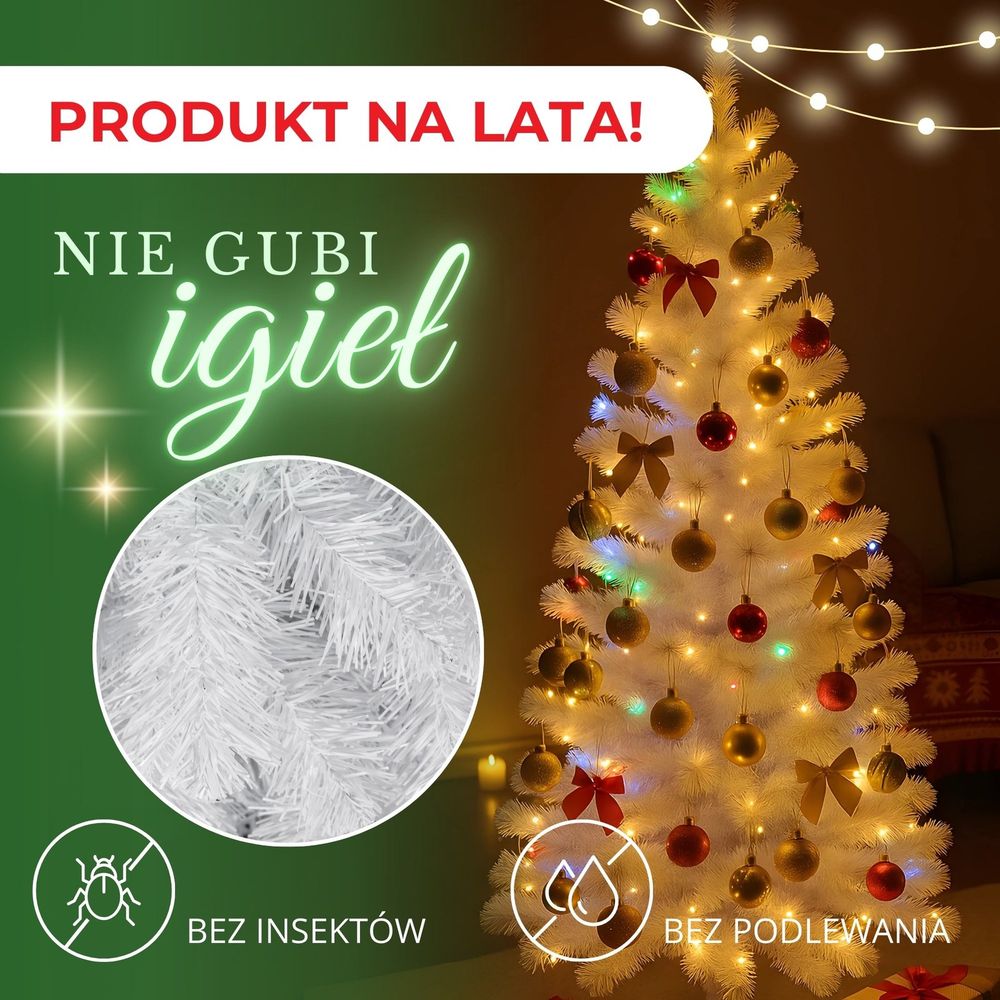 Ct0231 bijela božićna drvca od jele 220 cm slika 4