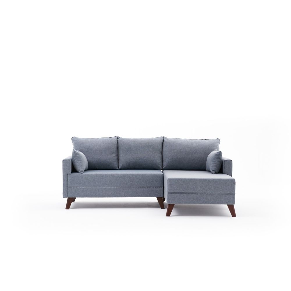 Bella Soft Mini Köşe Right - Plavi Kutni Sofa-Krevet slika 6