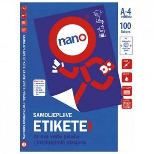 Etikete za laserske i ink-jet pisače, za CD/DVD Nano, N-CD, fi 117 mm, 100/1 slika 1