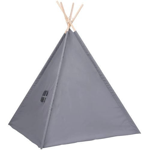 Dječji šator tipi od breskvine kore sivi 120 x 120 x 150 cm slika 20