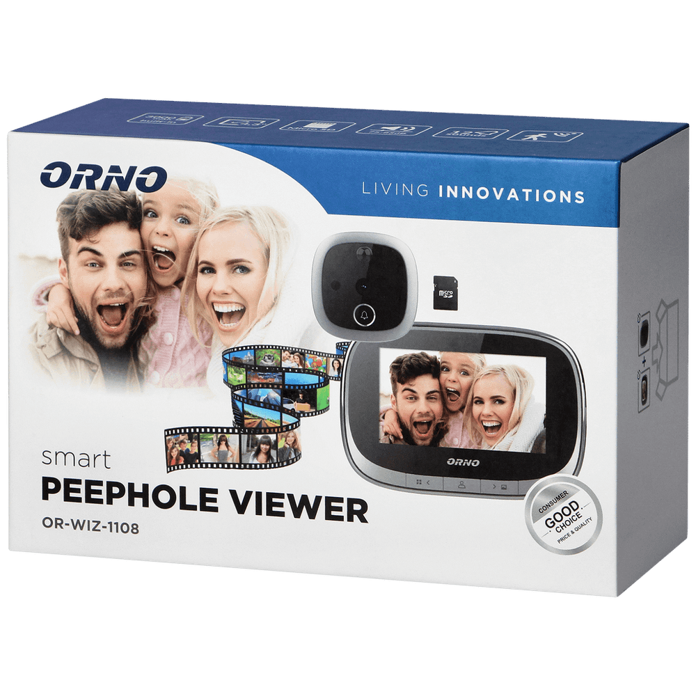 Orno Digitalna špijunka za ulazna vrata, 4.3", LCD - OR-WIZ-1108 slika 2