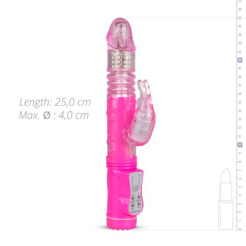 Rabbit vibrator EasyToys - ružičasti slika 7