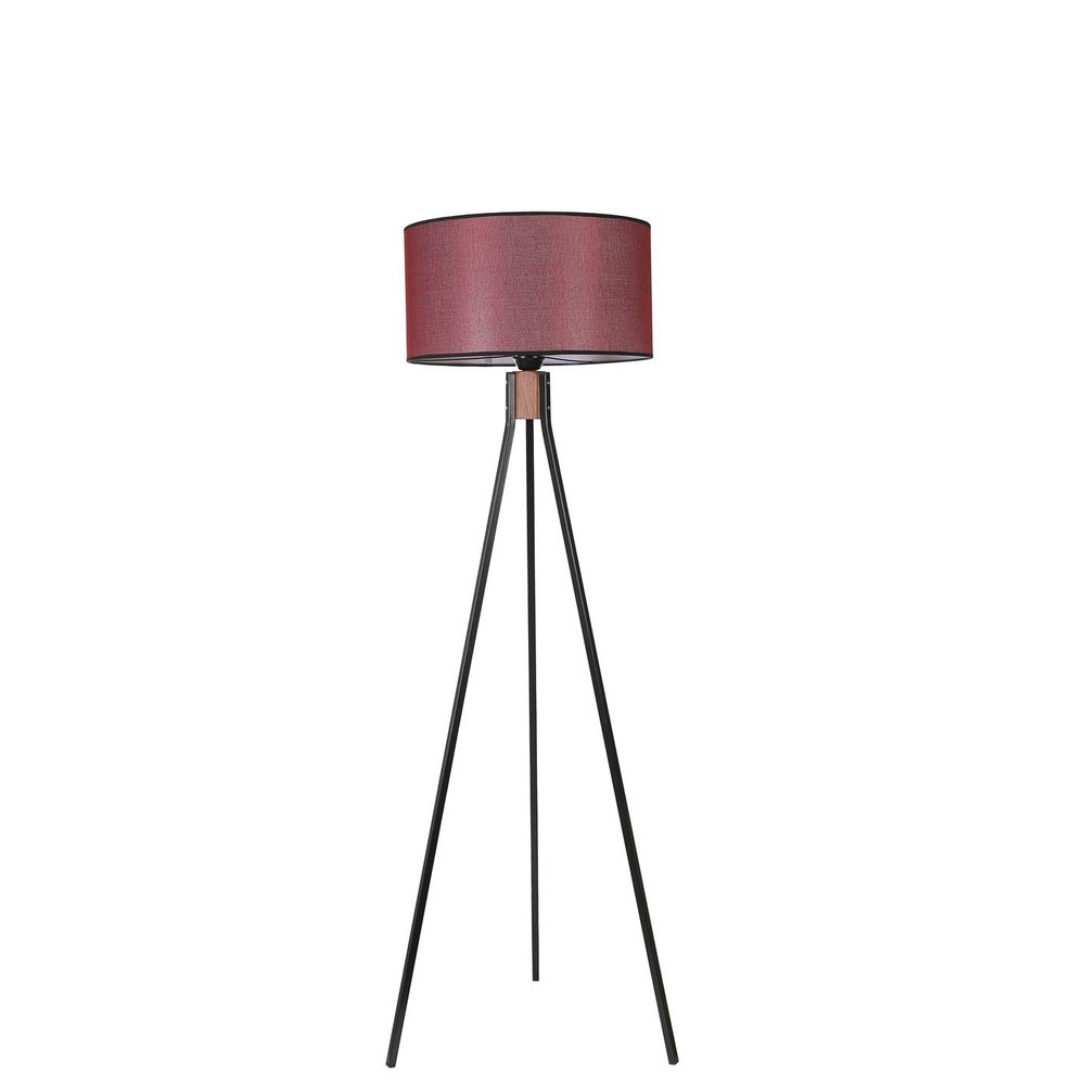 Fısco Tripod Crni Lambader sa Bordo Abajurlom slika 3