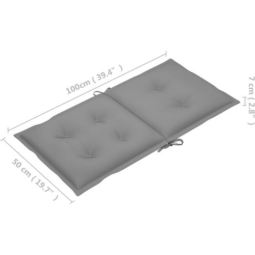 Jastuci za vrtne stolice 6 kom sivi 100 x 50 x 7 cm slika 24