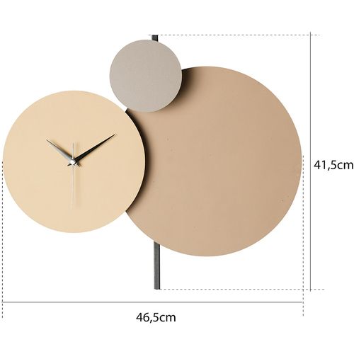 Wallity Dekorativni zidni sat, Pavimento - Beige slika 5