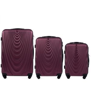 WINGS set kofera 304 (S,M,L) burgundi