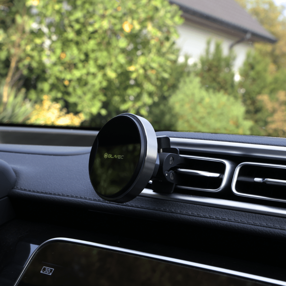 Auto držač 15W magnetski s bežičnim punjenjem za ventilacijski otvor Blavec - crni slika 4