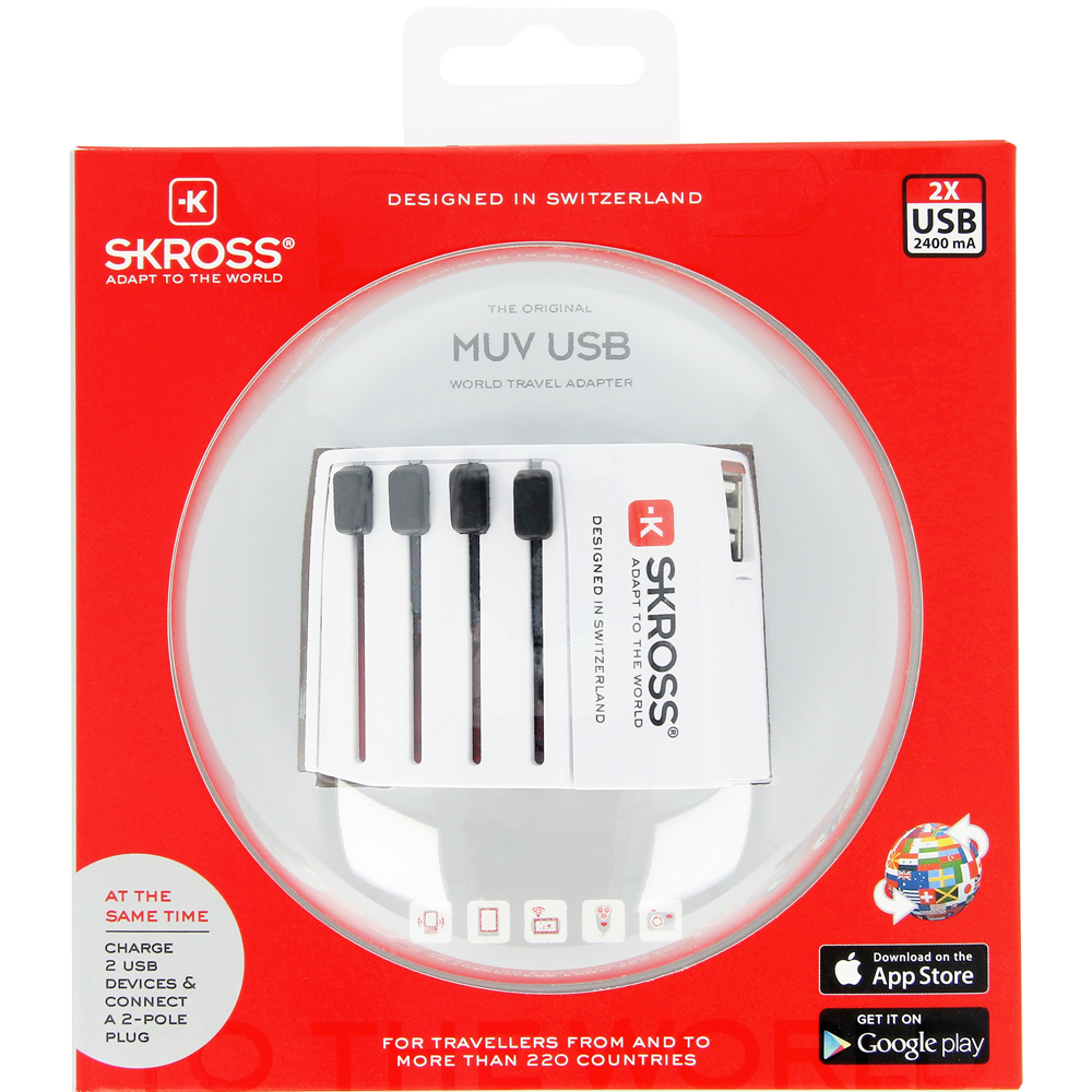 SKROSS Adapter, Putni (Travel), + 2 x USB za punjenje, 2100mAh  - 1.302930 slika 2