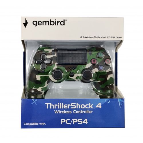 JPD-Wireless-Thrillershock PC/PS4 CAMO GREEN Gembird Bezicni gamepad sa dvostrukom vibracijom slika 4