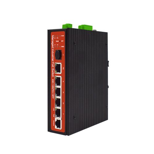 Wi-Tek WI-PMS305GF-I 5GE+1SFP Ports 48V L2 Managed Industrial PoE Switch with 4-Port PoE slika 4