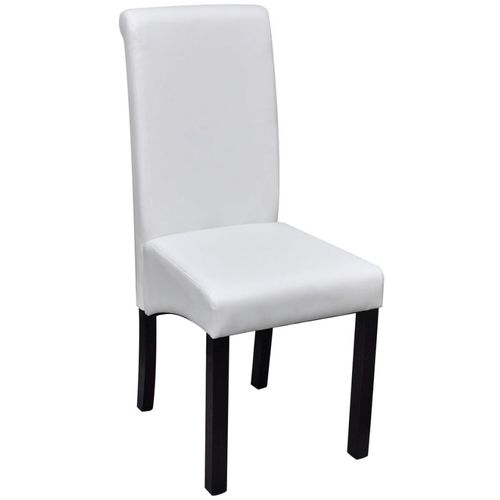 Blagovaonske stolice od umjetne kože 4 kom bijele slika 9