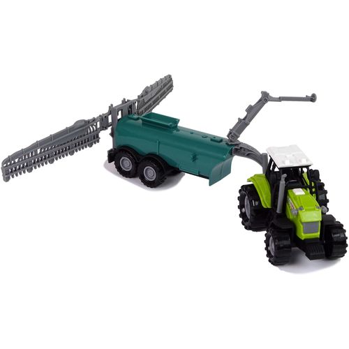 Zeleni traktor s tirkiznom prskalicom slika 4