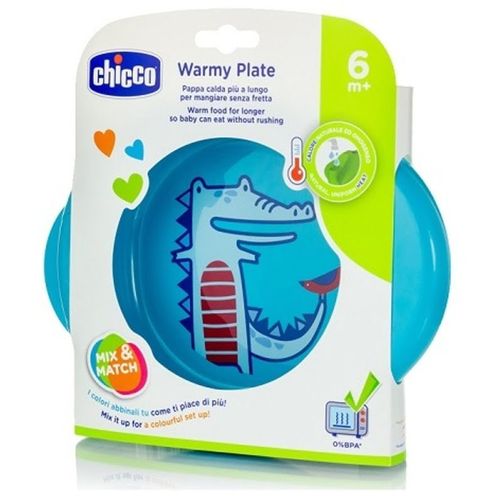 Chicco Tanjir za toplotu Warmy Plate 6m+, Plavi slika 1