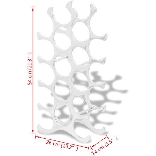 Stalak za Vino za 15 Boca Srebrni Aluminijski slika 14