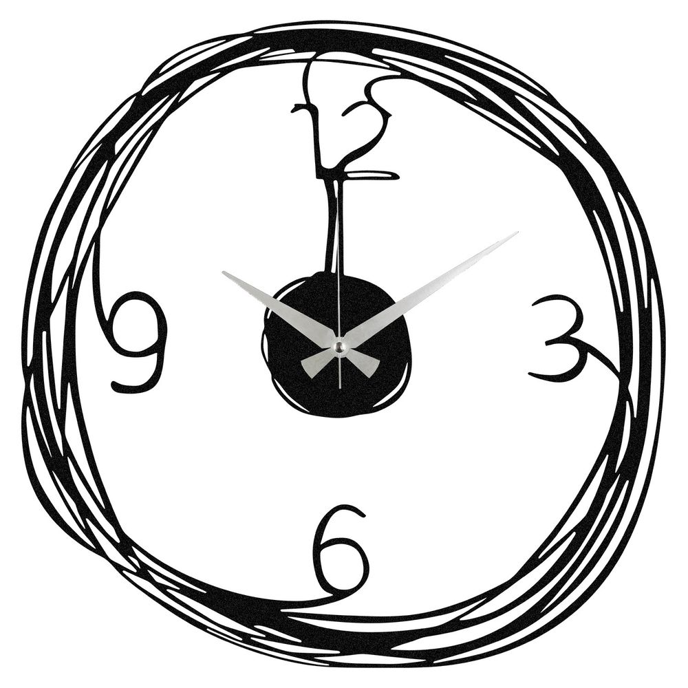 Dekorativni Metalni Zidni Sat Gergo Black slika 5