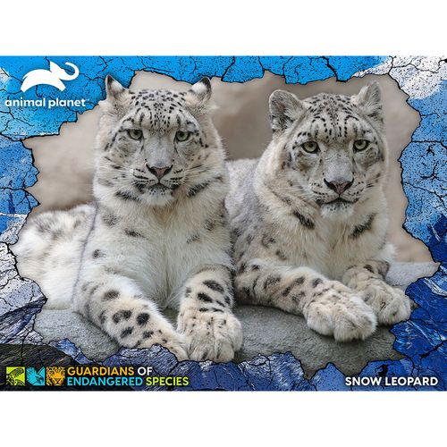 Puzzle 3D - Snježni leopard 100 kom 31x23cm animal planet  slika 2